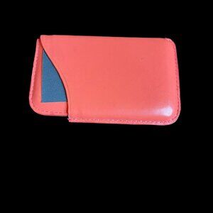 Winn International Leather Card Case Peach